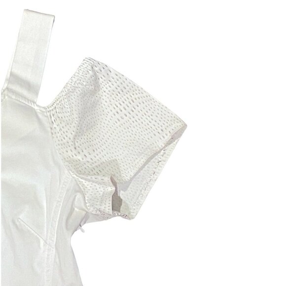 VELVET By Graham And Spencer Eva Kayan Shoulder Cut Out White Mini Dress - Picture 2 of 11